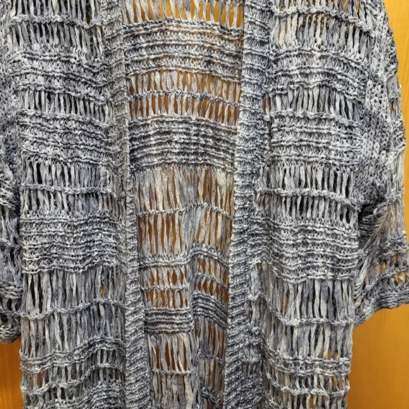 Cardigan by Roman's Size L(18w-20w), color  blues - Picture 2 of 5